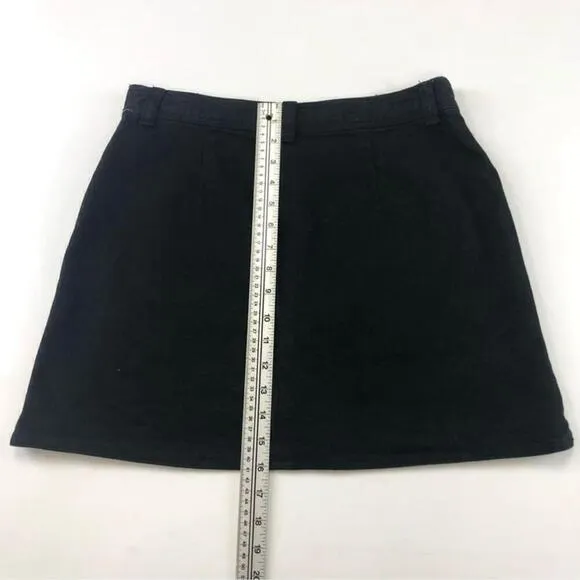 Wilfred Free black denim cargo Penske utility mini skirt Size 10