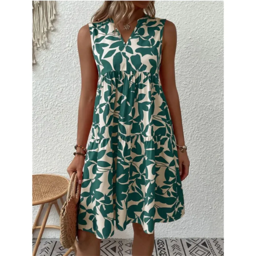 Women's Summer Sleeveless Smock Dress | Midi