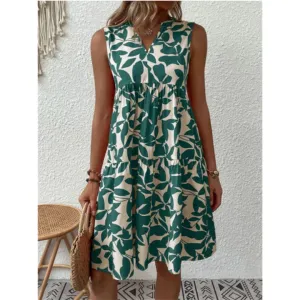 Women's Summer Sleeveless Smock Dress | Midi