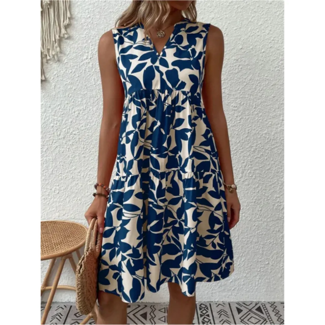 Women's Summer Sleeveless Smock Dress | Midi