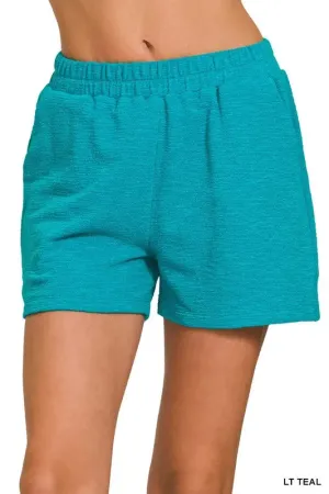 Zenana Cotton Slub Shorts
